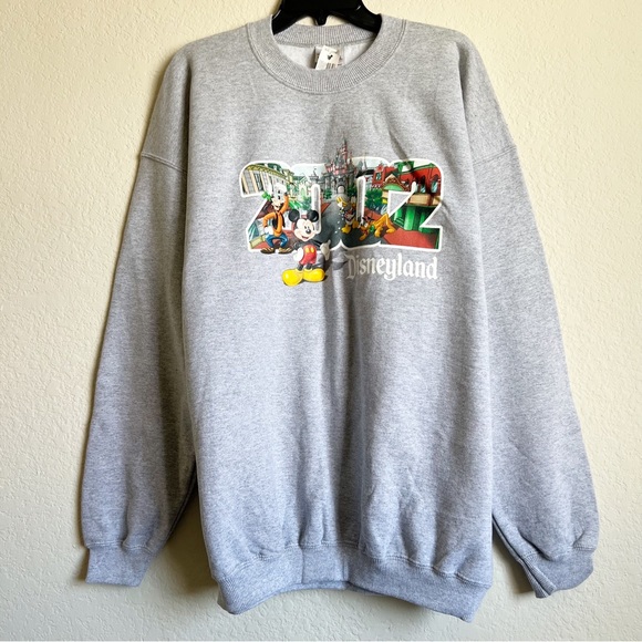 Vintage Disneyland Sweatshirt Adult XL Gray 2002 Mickey, Pluto, Donald, Goofy - Picture 1 of 9
